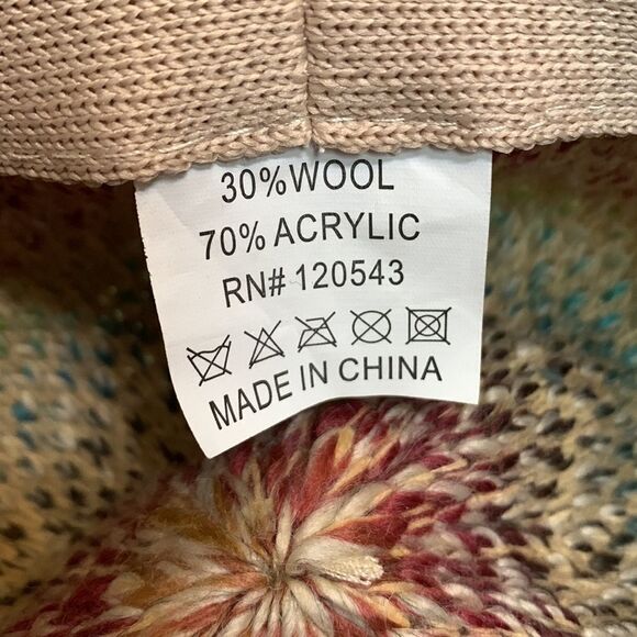 🟢3 items for $20 BUCKET hat wool blend multicolor for all season w thin cord bow - Picture 3 of 5